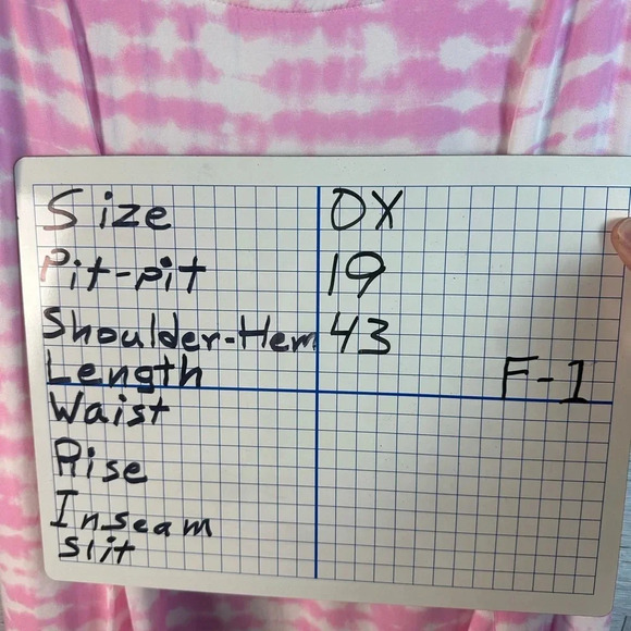 TORRID pink white tie-dye chillis handkerchief dress adjustable straps costal - Picture 12 of 12